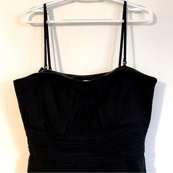 Ann Taylor Loft ‘Celebrations Silk Dress Black Removable Straps Lined Sz 14 NWT - Picture 4 of 12